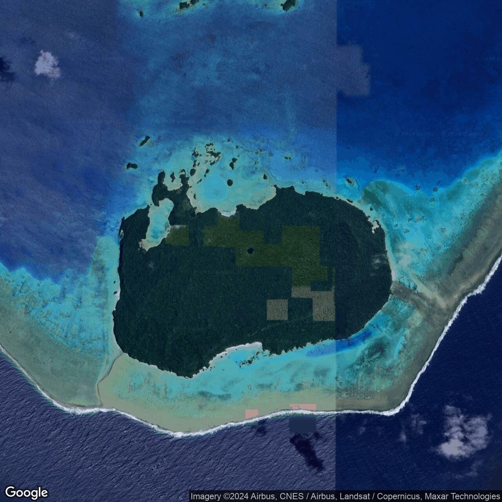 The Odd Dark Spot in Fiji island