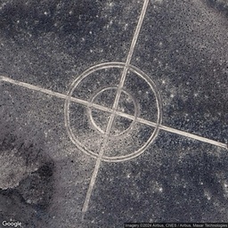 Massive target etched into the Nevada desert