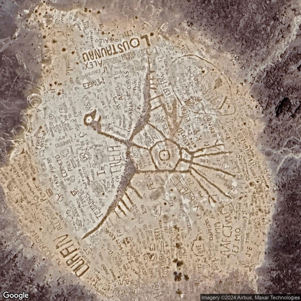 Sacred Vulture Geoglyph at Cerro Prieto Volcano, Baja California